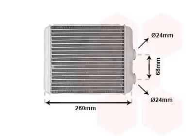 Wärmetauscher, Innenraumheizung VAN WEZEL 37006259