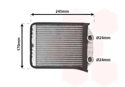 Wärmetauscher, Innenraumheizung VAN WEZEL 37006315 Bild Wärmetauscher, Innenraumheizung VAN WEZEL 37006315