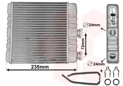 Wärmetauscher, Innenraumheizung VAN WEZEL 37006321