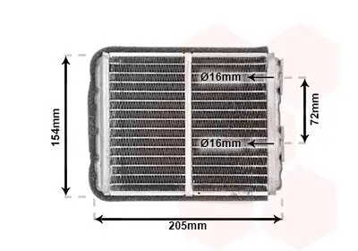 Wärmetauscher, Innenraumheizung VAN WEZEL 37006403 Bild Wärmetauscher, Innenraumheizung VAN WEZEL 37006403