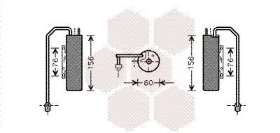 Trockner, Klimaanlage VAN WEZEL 3700D458