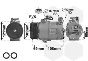 Kompressor, Klimaanlage 12 V VAN WEZEL 3700K138