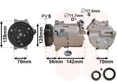 Kompressor, Klimaanlage VAN WEZEL 3700K313