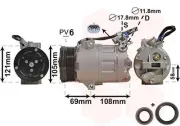 Kompressor, Klimaanlage 12 V VAN WEZEL 3700K438