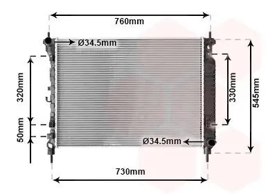 Kühler, Motorkühlung VAN WEZEL 37012706 Bild Kühler, Motorkühlung VAN WEZEL 37012706