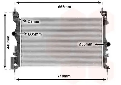 Kühler, Motorkühlung VAN WEZEL 37012715 Bild Kühler, Motorkühlung VAN WEZEL 37012715