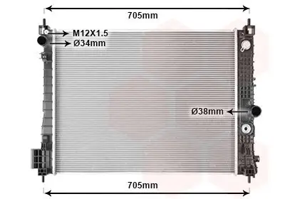 Kühler, Motorkühlung VAN WEZEL 37012718 Bild Kühler, Motorkühlung VAN WEZEL 37012718