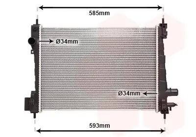 Kühler, Motorkühlung VAN WEZEL 37012721 Bild Kühler, Motorkühlung VAN WEZEL 37012721