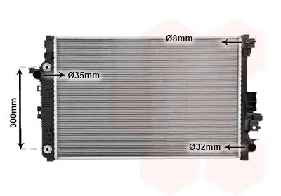 Kühler, Motorkühlung VAN WEZEL 37012725 Bild Kühler, Motorkühlung VAN WEZEL 37012725