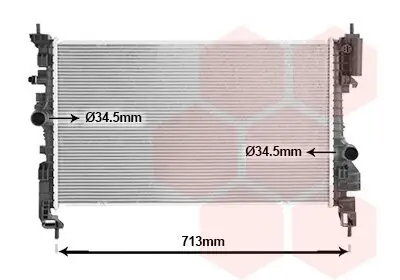 Kühler, Motorkühlung VAN WEZEL 37012729 Bild Kühler, Motorkühlung VAN WEZEL 37012729