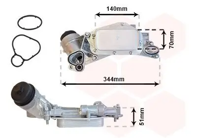 Ölkühler, Motoröl VAN WEZEL 37013684 Bild Ölkühler, Motoröl VAN WEZEL 37013684