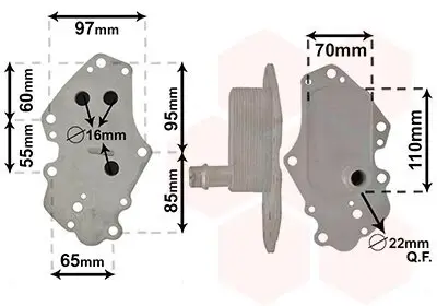 Ölkühler, Motoröl VAN WEZEL 37013703