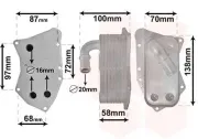 Ölkühler, Motoröl VAN WEZEL 37013712