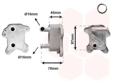 Ölkühler, Motoröl VAN WEZEL 37013719