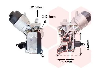 Ölkühler, Motoröl VAN WEZEL 37013729
