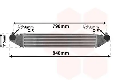 Ladeluftkühler VAN WEZEL 37014704