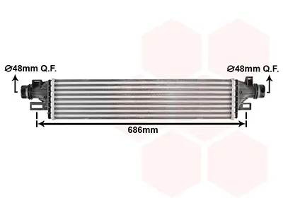 Ladeluftkühler VAN WEZEL 37014718