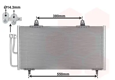 Kondensator, Klimaanlage VAN WEZEL 37015711 Bild Kondensator, Klimaanlage VAN WEZEL 37015711