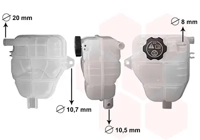 Ausgleichsbehälter, Kühlmittel VAN WEZEL 3701E003