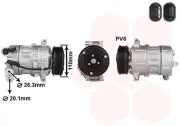Kompressor, Klimaanlage 12 V VAN WEZEL 3701K701