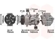 Kompressor, Klimaanlage VAN WEZEL 3701K702