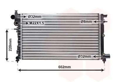 Kühler, Motorkühlung VAN WEZEL 40002004 Bild Kühler, Motorkühlung VAN WEZEL 40002004