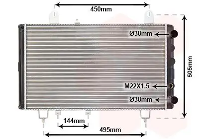 Kühler, Motorkühlung VAN WEZEL 40002081 Bild Kühler, Motorkühlung VAN WEZEL 40002081