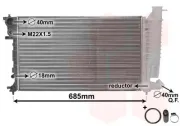 Kühler, Motorkühlung VAN WEZEL 40002140