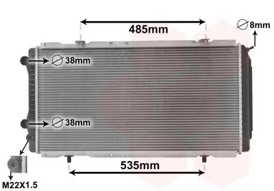Kühler, Motorkühlung VAN WEZEL 40002146 Bild Kühler, Motorkühlung VAN WEZEL 40002146