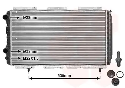 Kühler, Motorkühlung VAN WEZEL 40002147 Bild Kühler, Motorkühlung VAN WEZEL 40002147