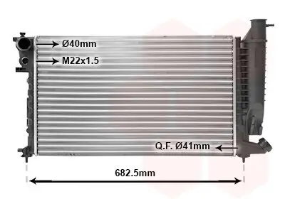Kühler, Motorkühlung VAN WEZEL 40002148 Bild Kühler, Motorkühlung VAN WEZEL 40002148