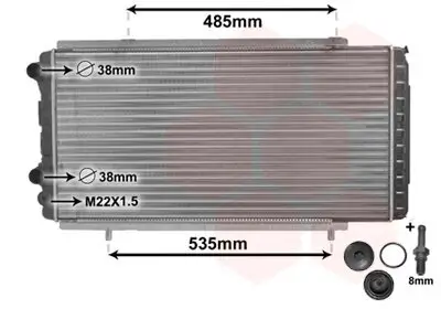 Kühler, Motorkühlung VAN WEZEL 40002150 Bild Kühler, Motorkühlung VAN WEZEL 40002150