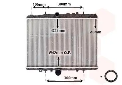 Kühler, Motorkühlung VAN WEZEL 40002208 Bild Kühler, Motorkühlung VAN WEZEL 40002208