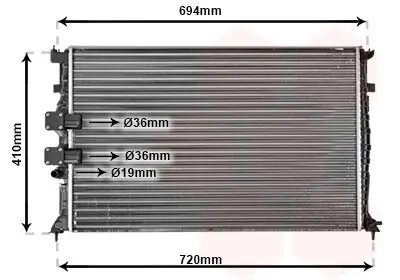 Kühler, Motorkühlung VAN WEZEL 40002231 Bild Kühler, Motorkühlung VAN WEZEL 40002231