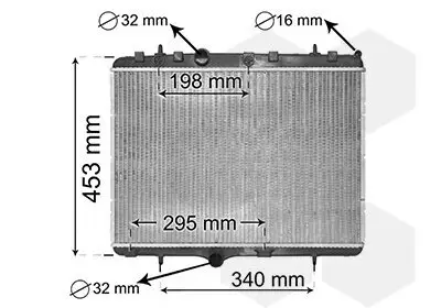 Kühler, Motorkühlung VAN WEZEL 40002255 Bild Kühler, Motorkühlung VAN WEZEL 40002255