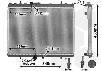 Kühler, Motorkühlung VAN WEZEL 40002269 Bild Kühler, Motorkühlung VAN WEZEL 40002269
