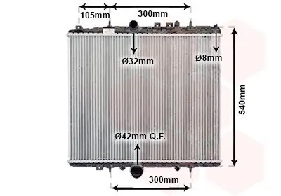 Kühler, Motorkühlung VAN WEZEL 40002277 Bild Kühler, Motorkühlung VAN WEZEL 40002277