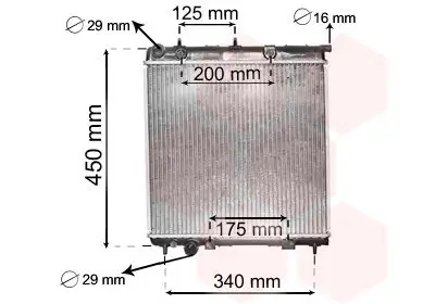 Kühler, Motorkühlung VAN WEZEL 40002288 Bild Kühler, Motorkühlung VAN WEZEL 40002288