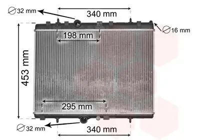 Kühler, Motorkühlung VAN WEZEL 40002290 Bild Kühler, Motorkühlung VAN WEZEL 40002290