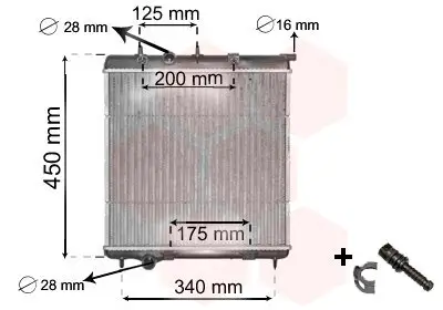 Kühler, Motorkühlung VAN WEZEL 40002298 Bild Kühler, Motorkühlung VAN WEZEL 40002298