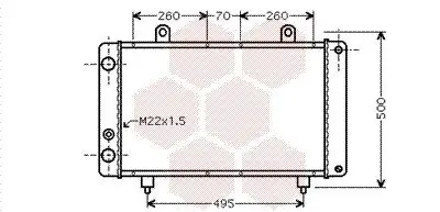 Kühler, Motorkühlung VAN WEZEL 40002319 Bild Kühler, Motorkühlung VAN WEZEL 40002319