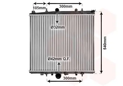 Kühler, Motorkühlung VAN WEZEL 40002331 Bild Kühler, Motorkühlung VAN WEZEL 40002331