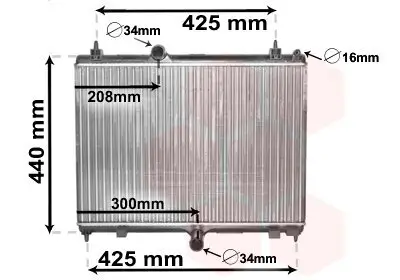 Kühler, Motorkühlung VAN WEZEL 40002358 Bild Kühler, Motorkühlung VAN WEZEL 40002358