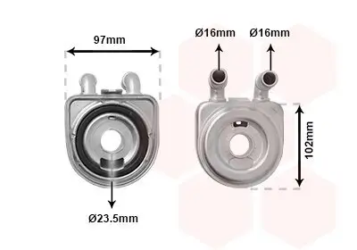 Ölkühler, Motoröl VAN WEZEL 40003271 Bild Ölkühler, Motoröl VAN WEZEL 40003271