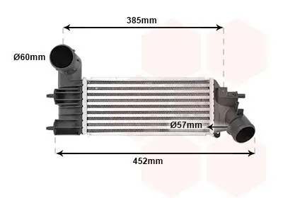 Ladeluftkühler VAN WEZEL 40004204 Bild Ladeluftkühler VAN WEZEL 40004204