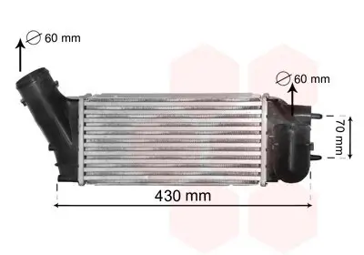 Ladeluftkühler VAN WEZEL 40004335 Bild Ladeluftkühler VAN WEZEL 40004335