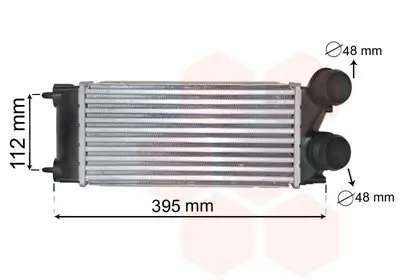 Ladeluftkühler VAN WEZEL 40004343
