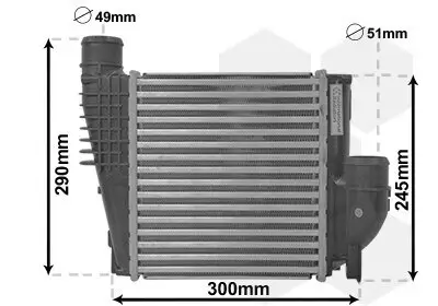 Ladeluftkühler VAN WEZEL 40004385 Bild Ladeluftkühler VAN WEZEL 40004385