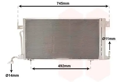 Kondensator, Klimaanlage VAN WEZEL 40005187 Bild Kondensator, Klimaanlage VAN WEZEL 40005187