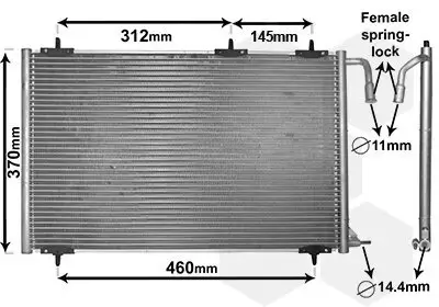 Kondensator, Klimaanlage VAN WEZEL 40005257 Bild Kondensator, Klimaanlage VAN WEZEL 40005257